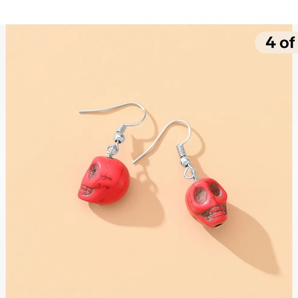 1Pairs Mushroom Earrings For Women Long Pendant Glass Mushroom Earrings - Picture 4 of 6